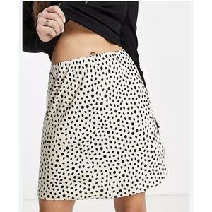 ASOS Mini Slip Skirt Animal Print Size 6